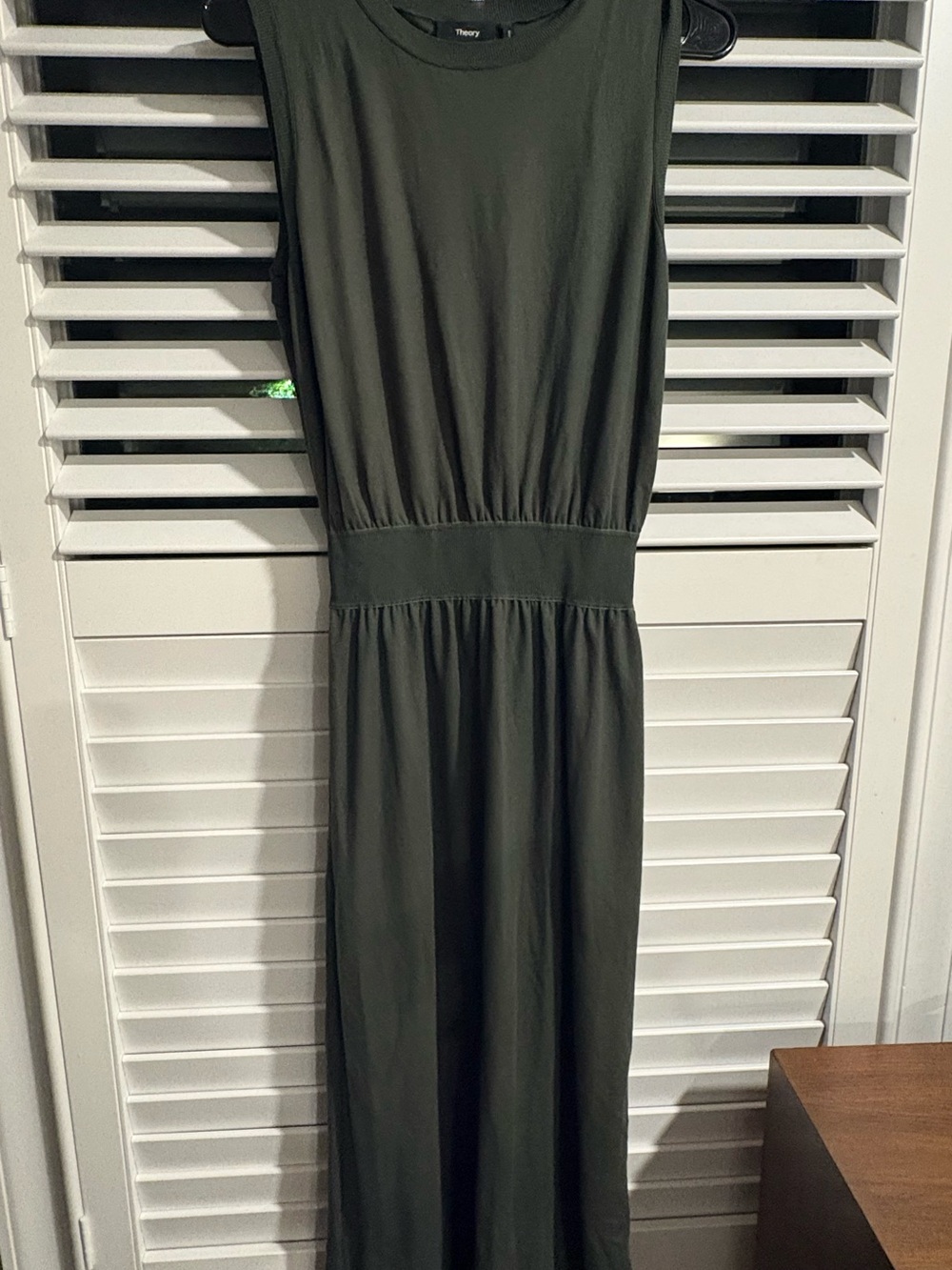 Theory Olive Sleeveless Maxi Dress